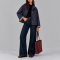 Cropped Trench Jacket | Plaid Lined Short Trench Coat